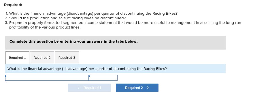 Cycle Company manufactures three types of bicycles-a dirt bike, a mountain bike,