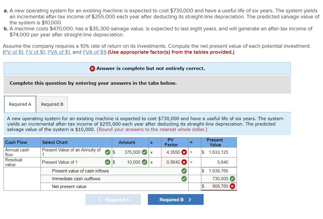  a. A new operating system for an existing machine is expected