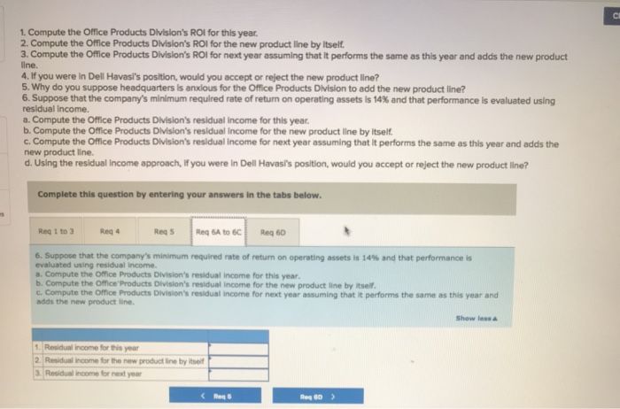 wants us to add that new product line," said Dell Havasi, manager