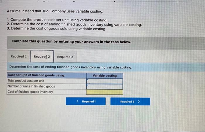the following information for its first year of operations. Direct materials Direct