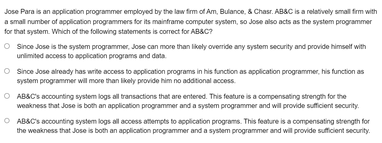  Jose Para is an application programmer employed by the law firm