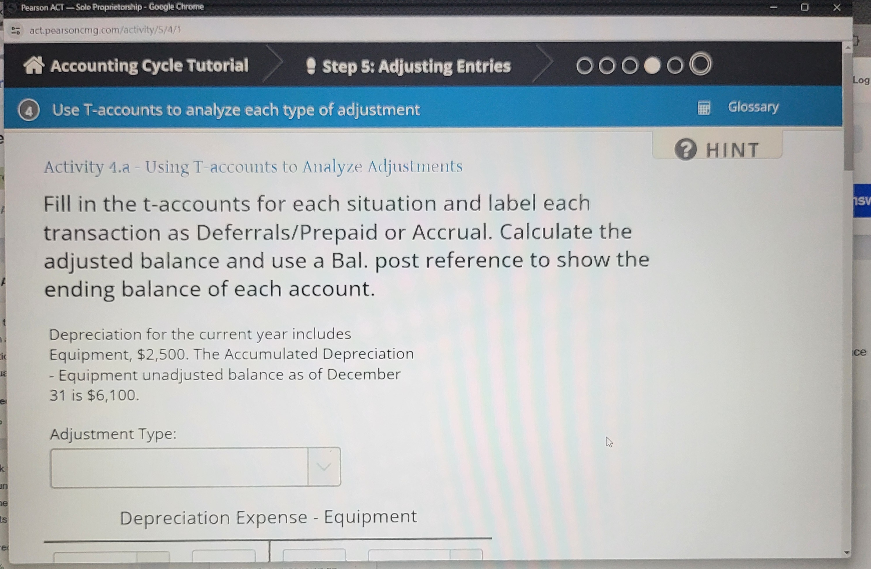  Activity 4.a - Using T-accounts to Analyze Adjustments Fill in the