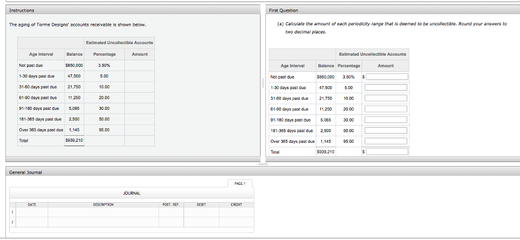 Explain to which accout it needs to go to First Question The
