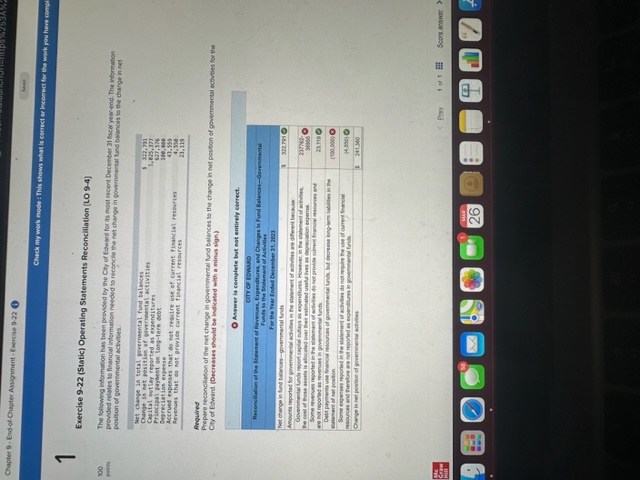  Chapter 9- End-ot-Chapter Assignment - Ixercise 9-220 Check my werk mode