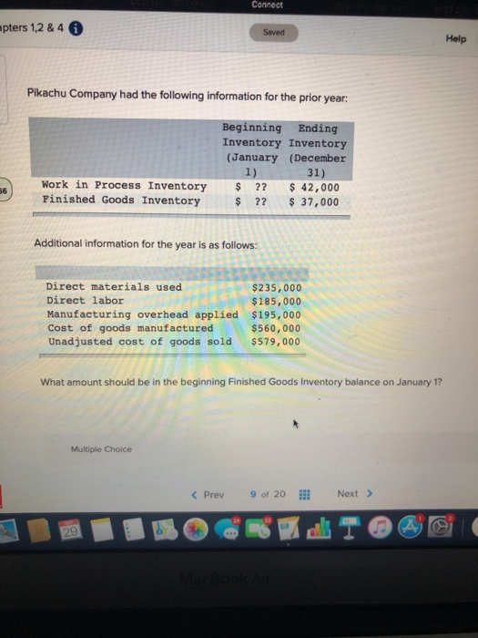  Connect apters 1,2 & 4 0 Saved Help Pikachu Company had