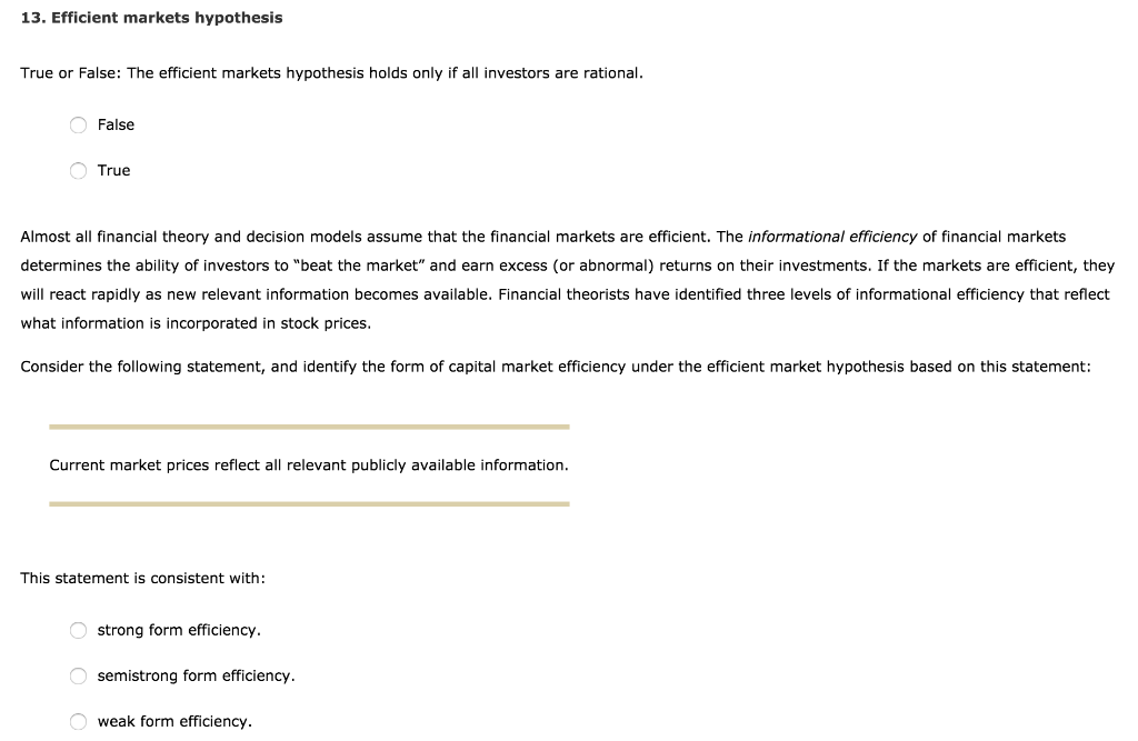 The pull down options for the last question are fundamental analysis/technical analysis