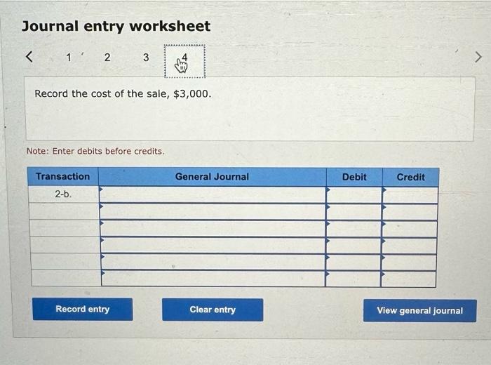 a 5% fee. 2. Sold $5,000 of merchandise, which cost $3,000, on