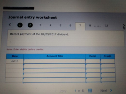 treasury stock (188,000) Total stockholders' equity $1,982, 020 The following transactions and