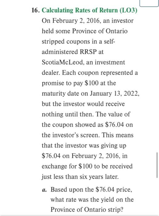 13, 2022, but the investor would receive nothing until then. The value