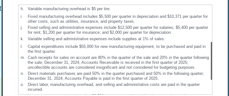 December 31, 2024, follows: (Click the icon to view the balance sheet.)