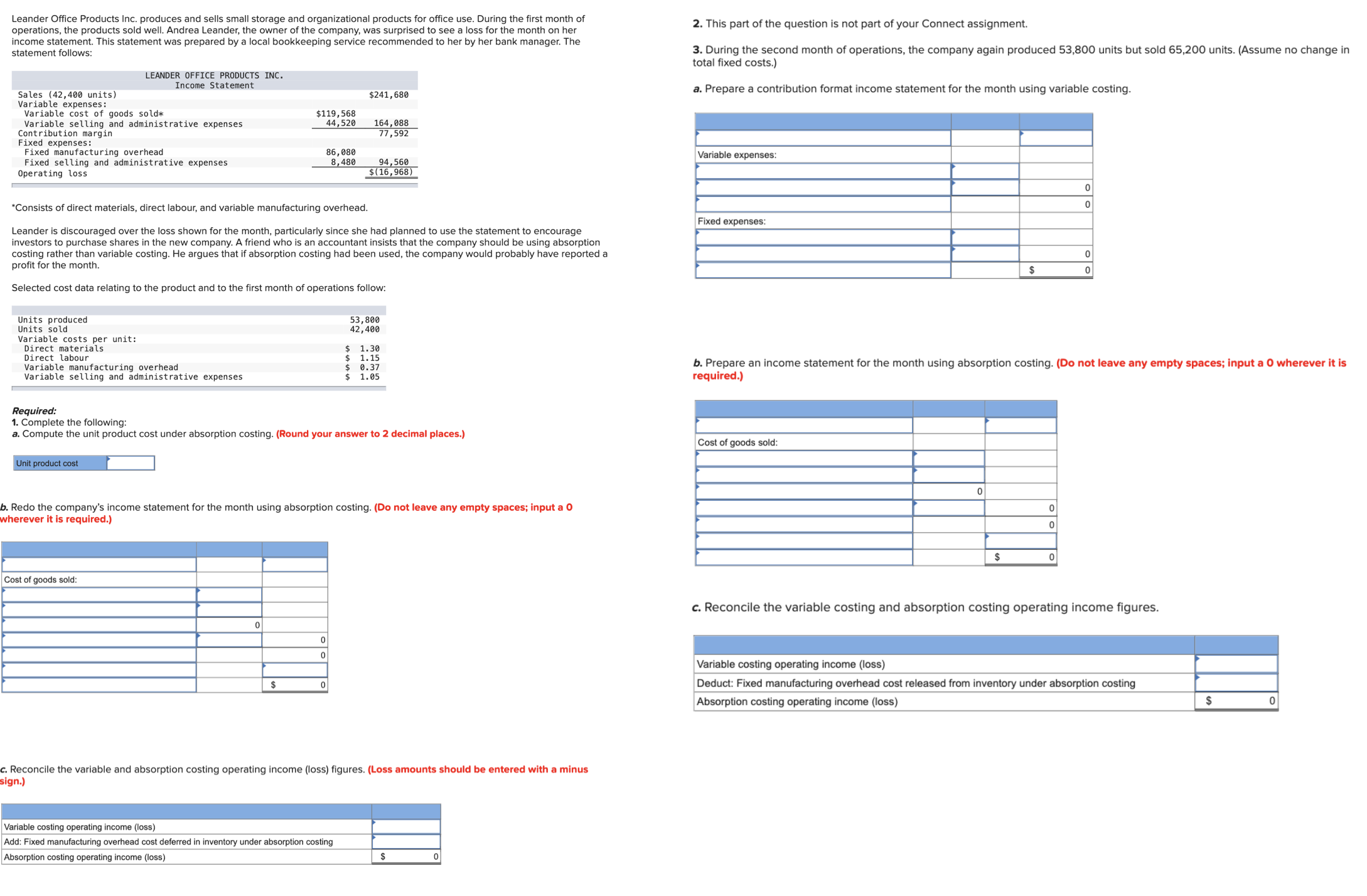  Please help with this question in managerial accouting as i have
