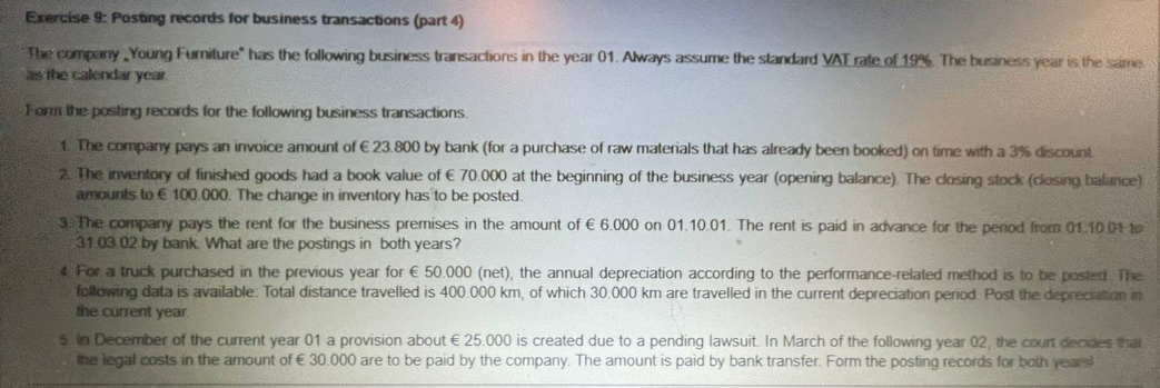I'm stuck in the question solve this question quickly Exercise 9: Posting