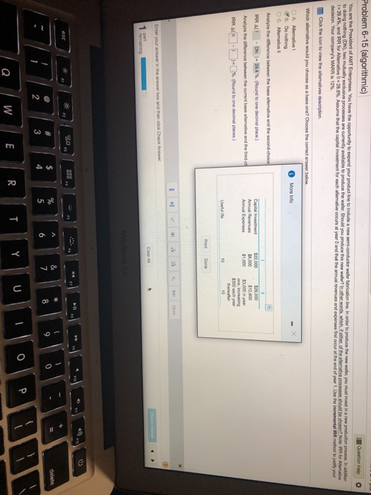  Please help and show your work Problem 6-15 (algorithmic) You are