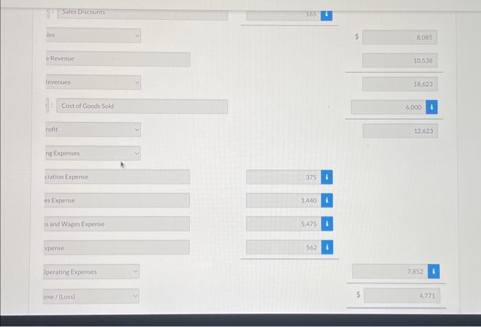 Goods Sold 6,000 i rofit 12.623 ng Expenses clation Expense es Expense