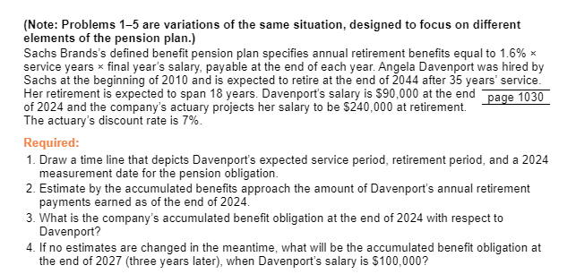  (Note: Problems 1-5 are variations of the same situation, designed to