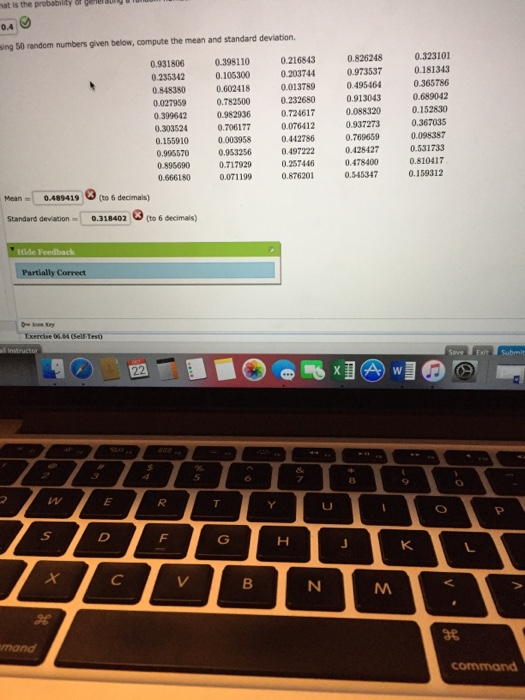  at is the sing 50 random numbers given below, compute the