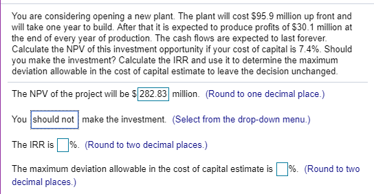 Please provide steps and answer You are considering opening a new