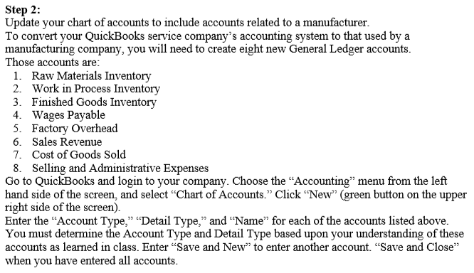 after following "ACC-260 QuickBooks Online Registration Instructions" in course materials. The purpose