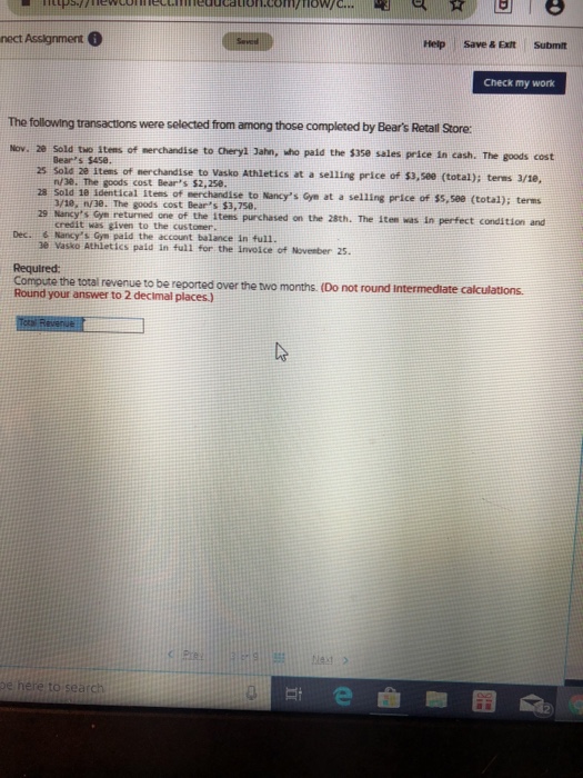  littps-/ewconnect.' nneducation.com/ now/c nect Assignment Help Save &Exit Submit Check my