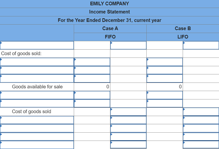 amount for the two cases. Note: Loss amounts should be indicated with