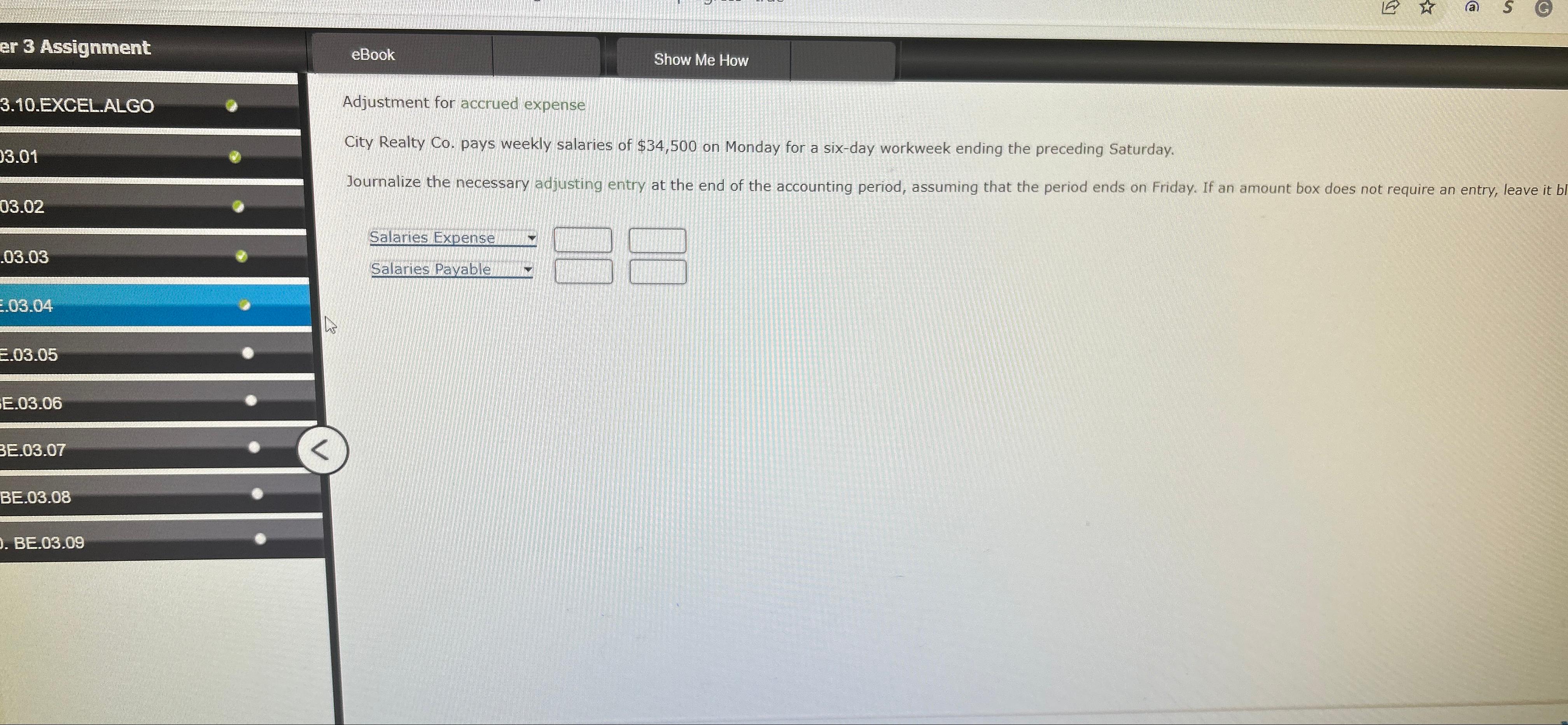  er 3 Assignment 3.10.EXCEL.ALGO 3.01 03.02 .03.03 .03.04 -=.03.05 E.03.06 3E.03.07