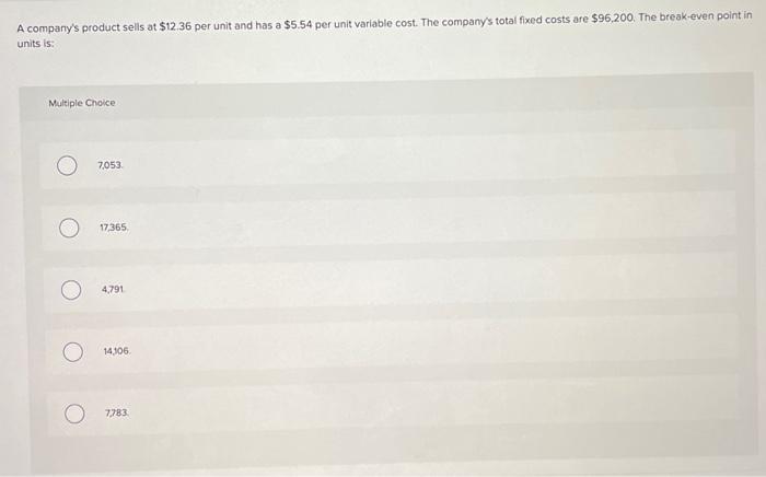  A graph of unit volume and cost data is called a: