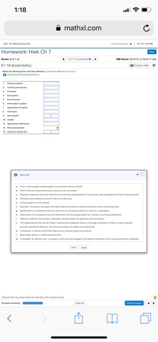  1:18 mathxl.com Homework: Hwk Ch 7 E7-16 (bookistatic) 1:18 mathxl.com Homework: