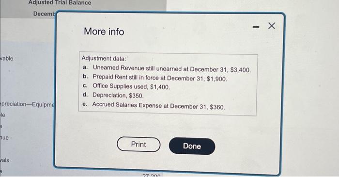 31, 2024, and the data for the adjustments follow: (Click the icon