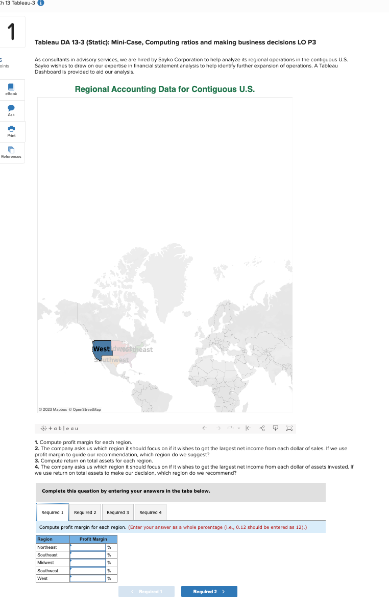  Tableau DA 13-3 (Static): Mini-Case, Computing ratios and making business decisions