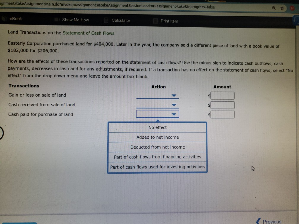 ignment/take AssignmentMain.do?invoker=assignments&take AssignmentSession Locator=assignment-take&inprogress=false eBook Show Me How Calculator Print Item
