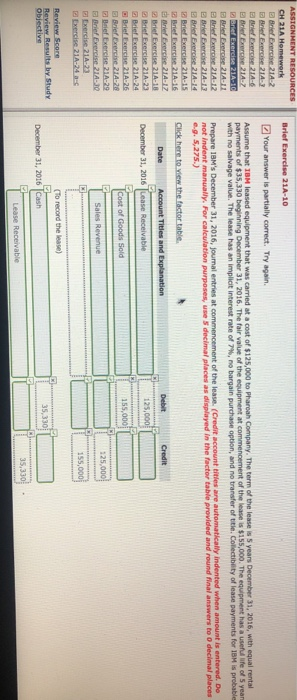  Brief Exercise 21A-10 Your answer is partially correct. Try again. Assume