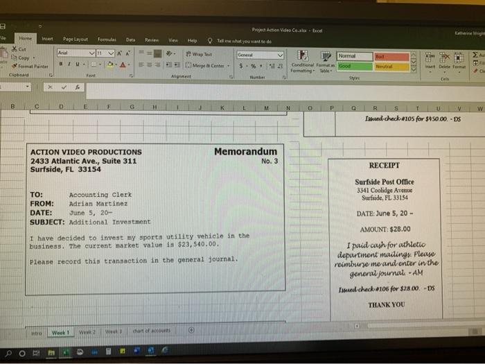 a.martinez, Capital at the end of week 3? & 2.) What is