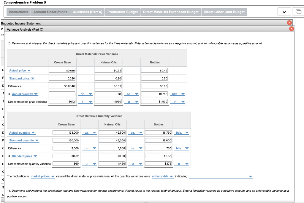 Unit Cost per Case Cream base Variable 100 oz. $0.02 $ 2.00
