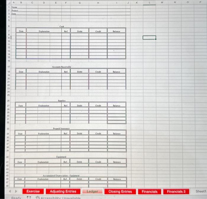 as follows. Martinez Worksheet For the Month Ended March 31, 2019 Cash