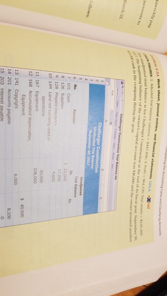  *It's one question. Please full calculation and Explanation. ompleting the Accounting