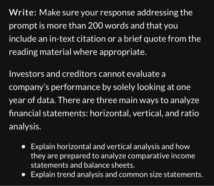  Write: Make sure your response addressing the prompt is more than
