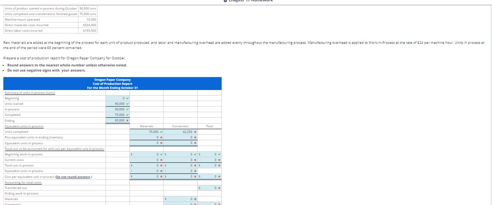  Solve the missing parts 