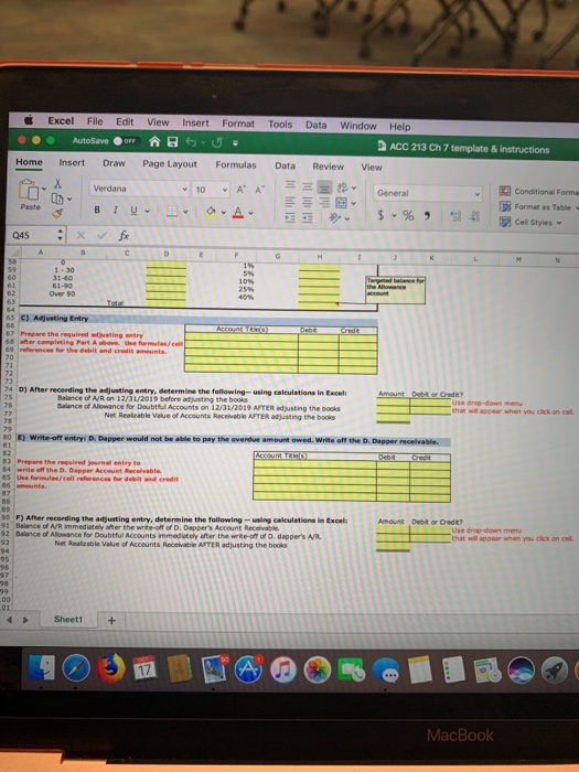 formulas/cell references wherever possible 3 The terms are net 30 days. ...