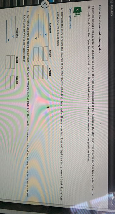 for a loan: (1) issue a $600,000, 75-day, 5% note or (2)