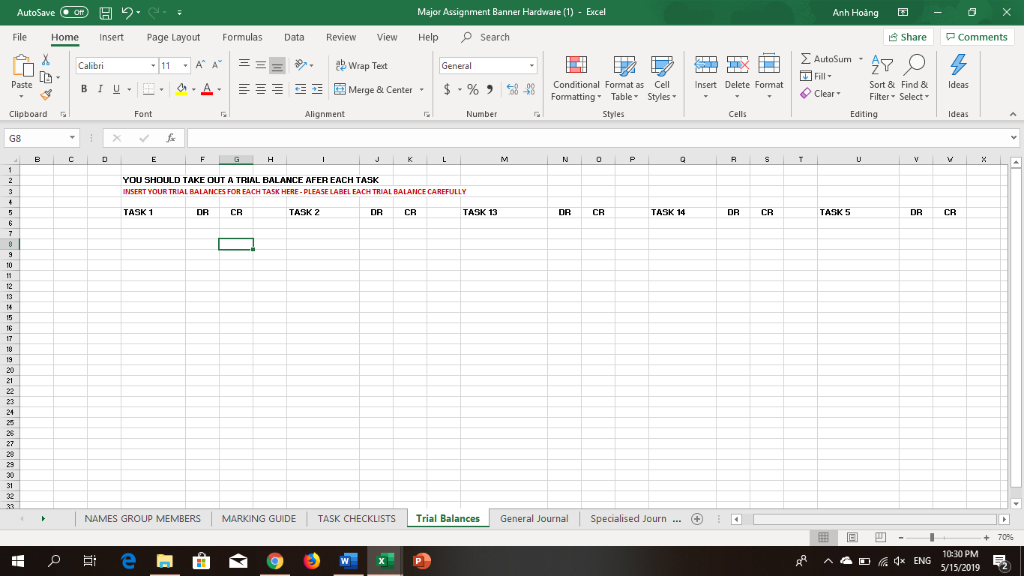 is not required. Please enter your reports in the Financial Reports Worksheet