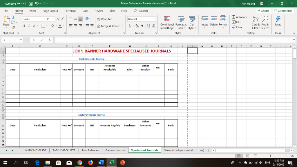 small business in a suburban shopping centre selling general hardware ( for