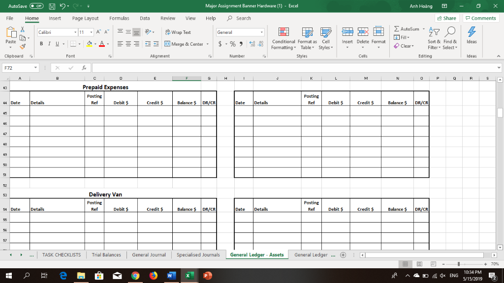 balance at the date of the purcl (31 May) appears below. Task