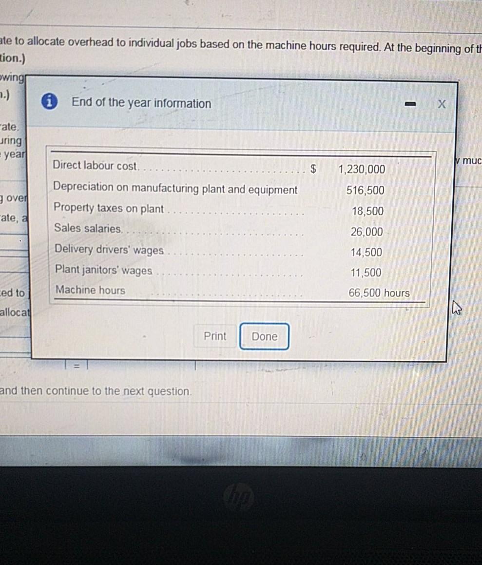 information.) Requirements 1. Compute Brooks's predetermined manufacturing overhead rate. 2. How much
