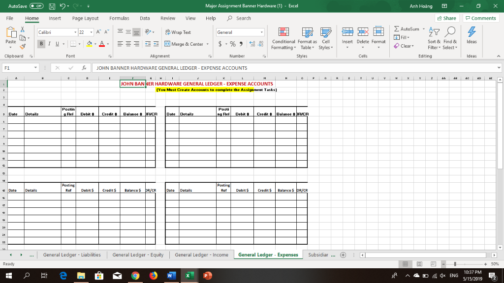 website. Check to ensure that the tottais of your subsidiary ledger accounts