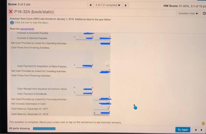 Additional data for the year follow. (Click the icon to view the
