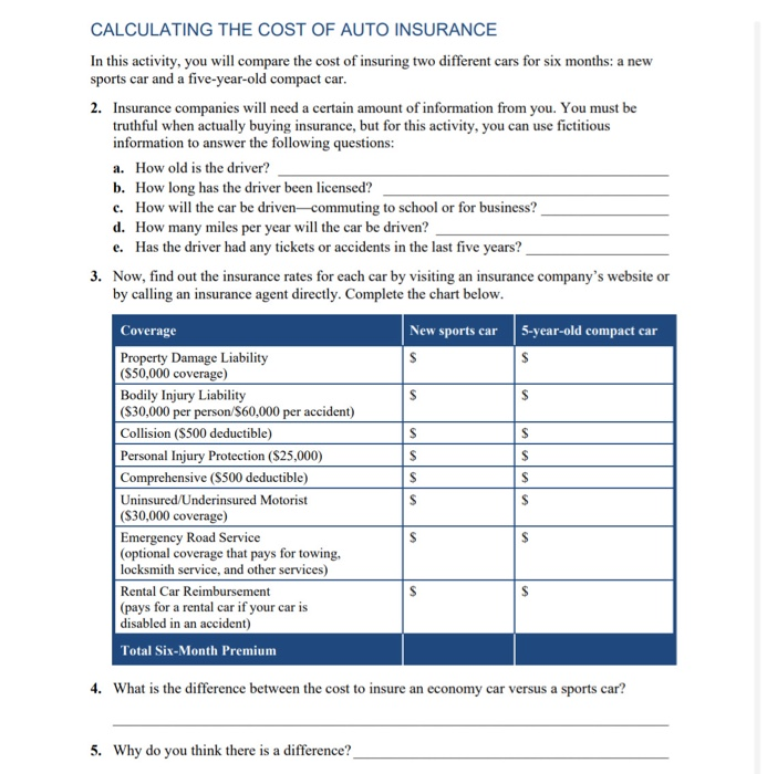 in worksheet) in different types of accident given in page 21 of