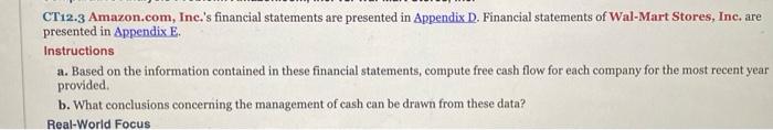  please answer 12.3 a and b Attached is both appendix for