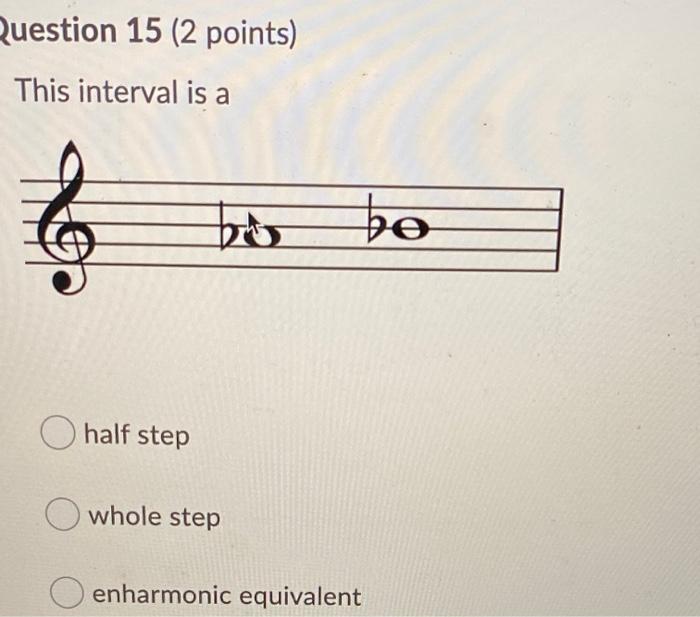  Question 15 (2 points) This interval is a bo bo O
