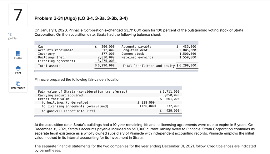 7 Problem 3-31 (Algo) (LO 3-1, 3-3a, 3-3b, 3-4) On January