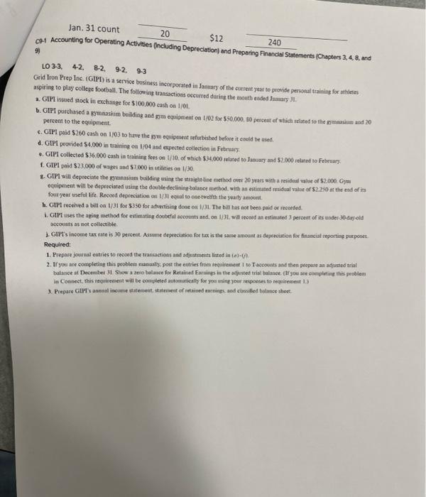 this is one question!! Jan. 31 count 20 $12 240 004 Accounting